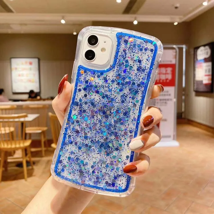 

High Clear Airbag Glitter Color Transparent Hard Acrylic Dripping Glue Cell Phone Cover Case For Infinix X650 Hot 8 X652 S5 Lite