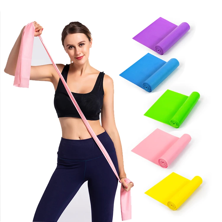

GALECON 2021 Premium Quality Tpe Long Resistance Bands Women Strength Training Fitness Non Slip Fabric Yoga Theraband Roll, Customized color