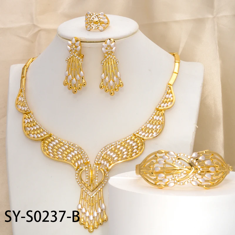 

Fashion jewelry jewelry sets New women's fashion 18k gold color luxury wedding jewelry set