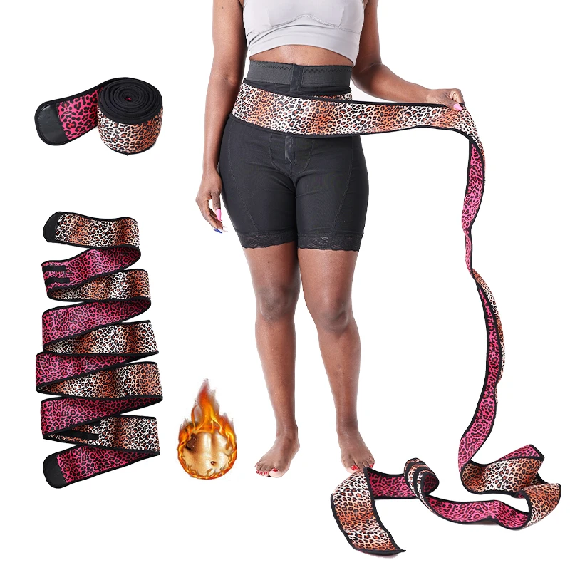 

Custom Printing Design Neoprene Waist Shaper Trainer Slim Belly Wrap Bandage Pink Leopard Color Sauna Waist Trainer Belt