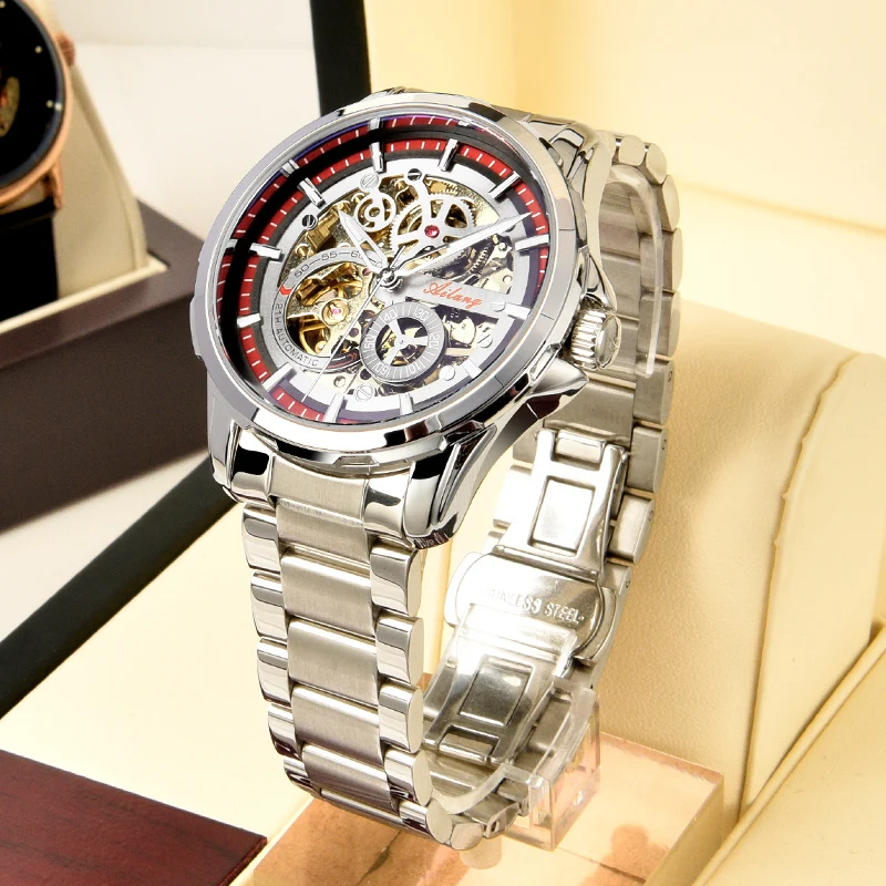 

YD Ailang large dial men's watch sports tourbillon hollow automatic mechanical watch