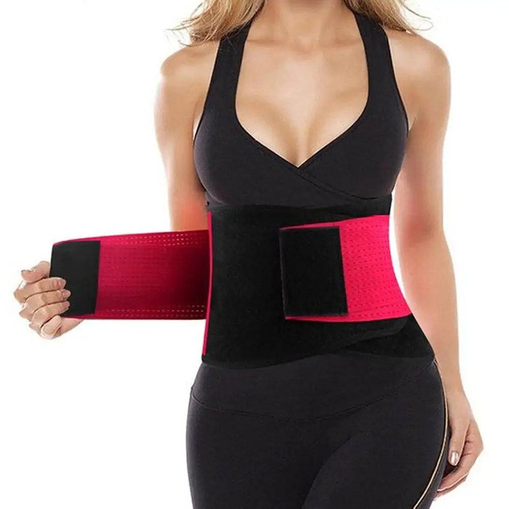 

adjustable waist trainer neoprene sweat support shaper waist trainer, Black,blue, pink, purple, rose red...