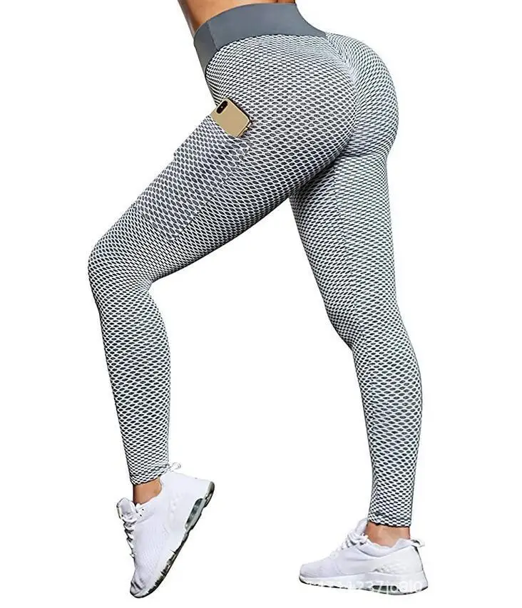 

High Quality Sport Woman Aritzia Fabletics High Waisted Scrunch Butt Tik Tok Leggings With Pocket