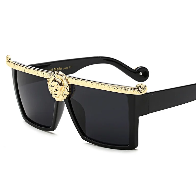 

Wholesale Custom Fashion Luxury Men Women Magnificent Animal Lion Shaped Designer Sunglasses Authentic, Black,gold