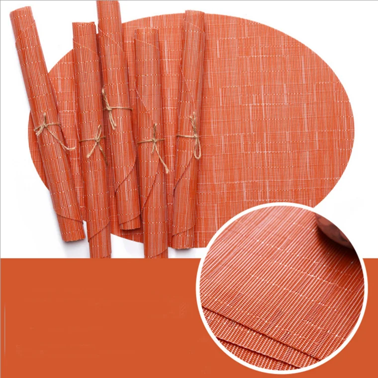 

Amazon hot sale nice price fashion popular Round plaid kitchen linen rectangle dining table mat
