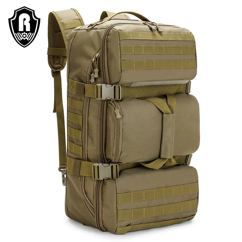 

Tactical Multifunctional Travel Bag with Padded Backpack Shoulder Straps Duffel Bag Hiking Backpack