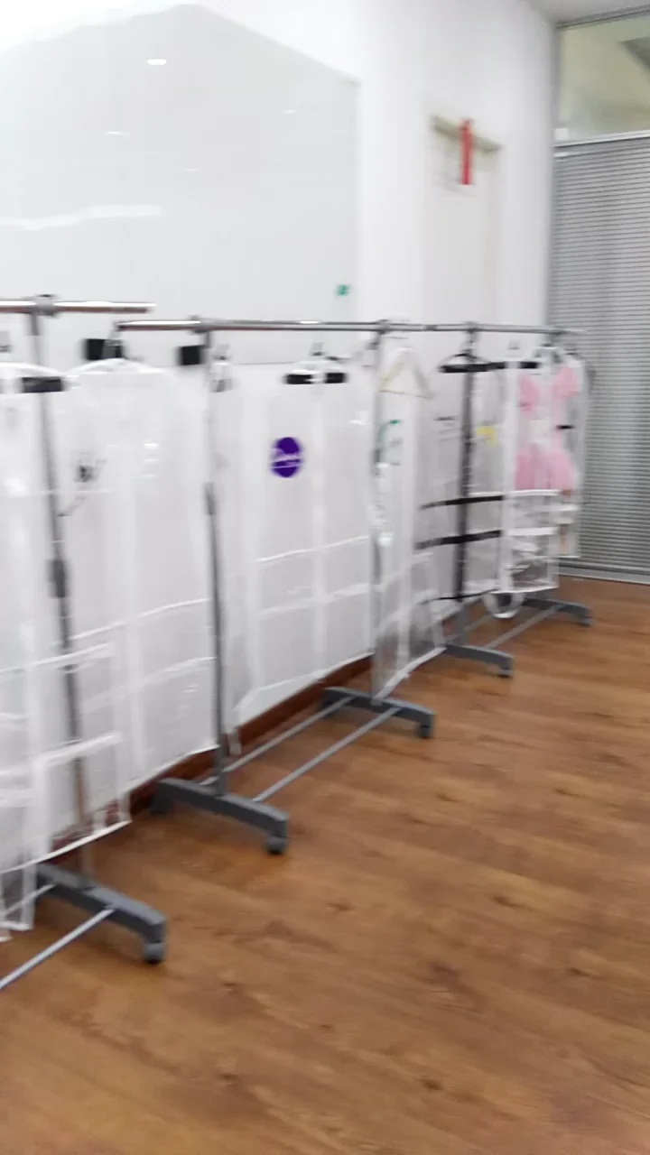 46x94cm Clear Pvc Dance Costume Garment Bag With Pockets Dance Garment Bag Personalized Clear