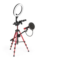 

Tiktok stand selfie ring light with tripod for phone video live streaming fill light bracket vlog makeup and youtube
