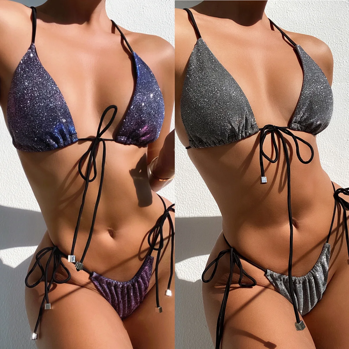 

High Quality 2021 design sexy bling special fabric Beachwear Women Sexy Swimwear
