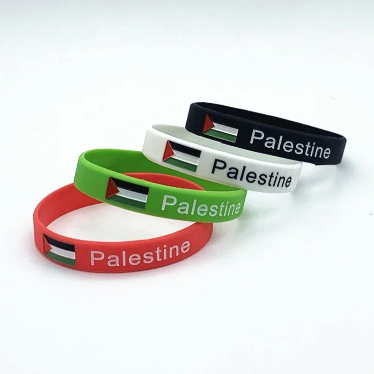 

Wholesale National Flag Band Wristbands Free Palestine Bracelet, Any pantone colors