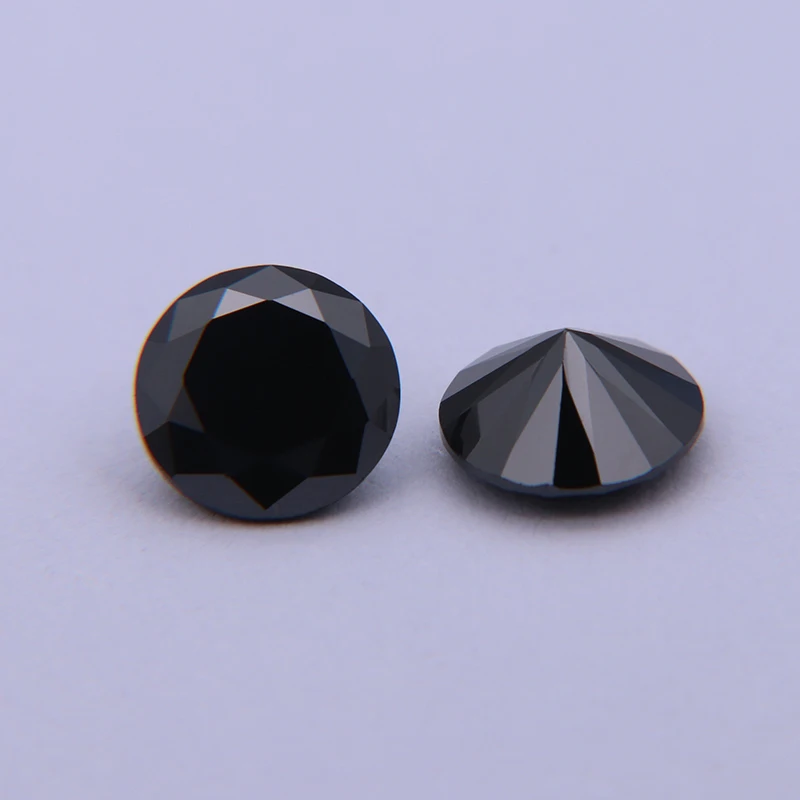 

Loose Gemstones Cubic Zirconia Black Stones Brilliant Round Cut