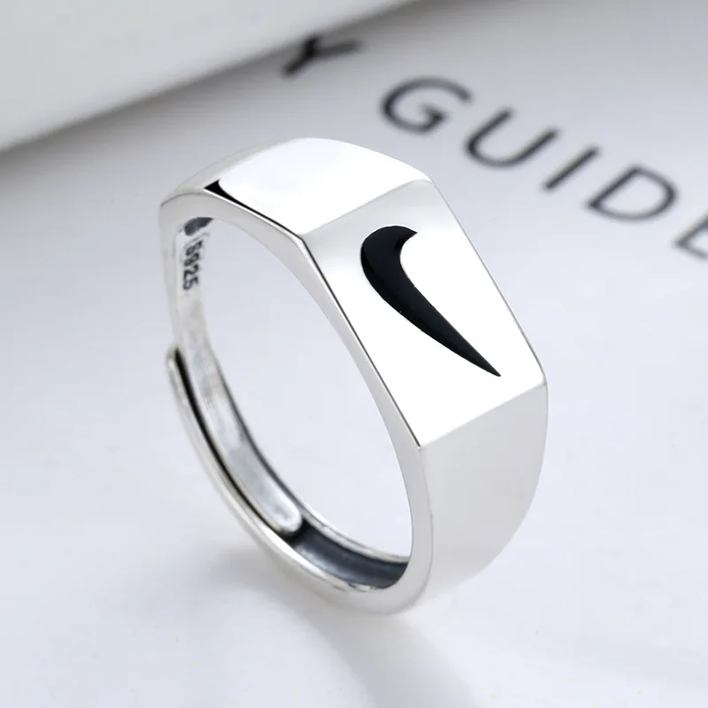 Hip Hop Jewelry 925 Sterling Silver Ring  Personality Pattern Design Man Women Ring