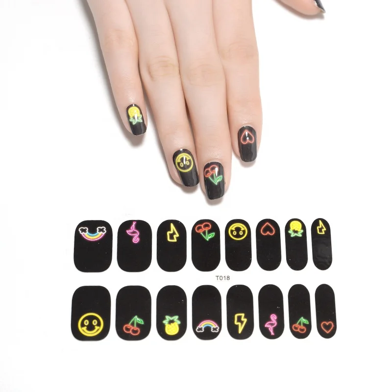 

Hot Sale Professional Nail Sticker Decals Laser Multi-design DIY Stickers Nail Art