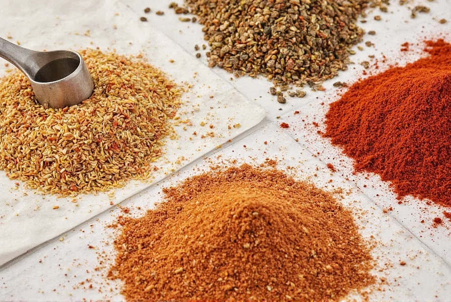 Comparison chart of common seasonings