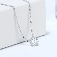 

RINNTIN SN189 Women Solid 925 Sterling Silver Shine zircon Jewellery Pendant Necklace