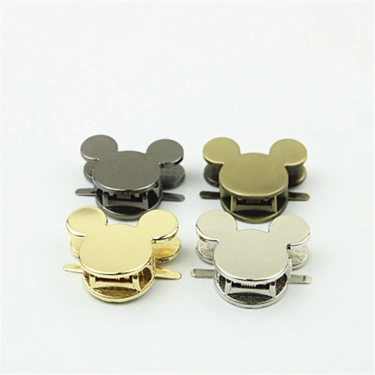 

Wholesale luggage handbags hardware accessories new female bag Mickey lock clip lock metal lockaccessories for bags
