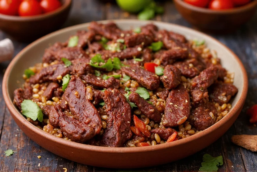Mexican pork barbacoa on a plate