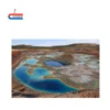 Gold or copper heap leaching process