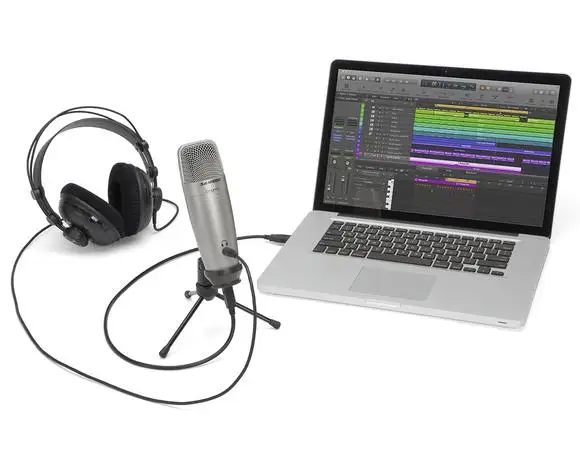 

C01u pro Studio Gaming Podcast Streaming Singing USB Professional Condenser Tablet Recording Microphone, Gold