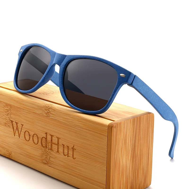 

Eco-friendly Wholesale Promotional wheat straw biodegradable glasses UV400 sunglasses, Four colors avaible
