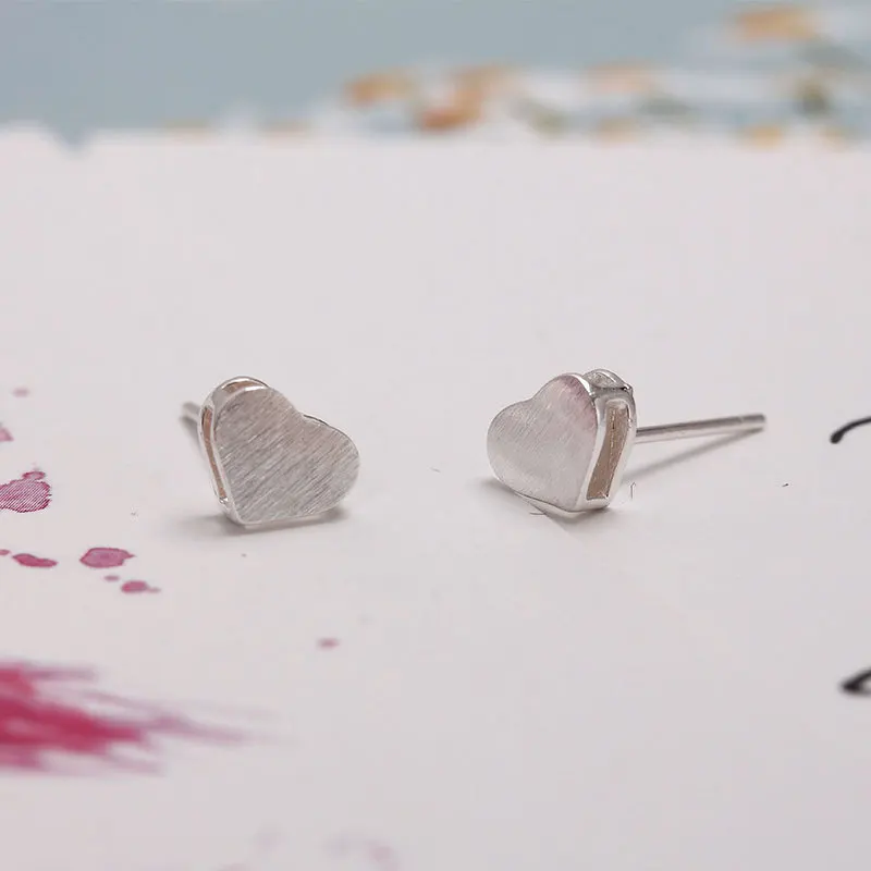 

Best Selling S925 Sterling Silver Double Layer Heart Stud Earrings Fashion 925 Sterling Silver Hollow Heart Earring For Party