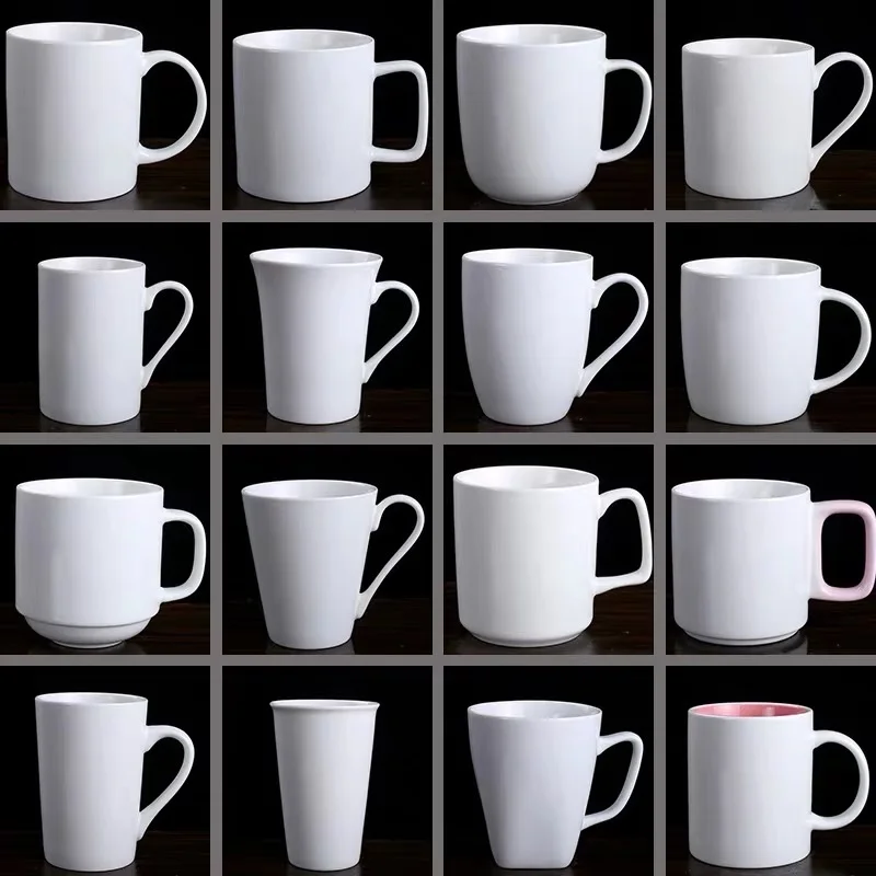 Advertising Custom White Porcelain Coffee Mug Cup With Logo