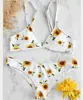 Sunshine hot lady floral printed strappy beach sport wear for young lady