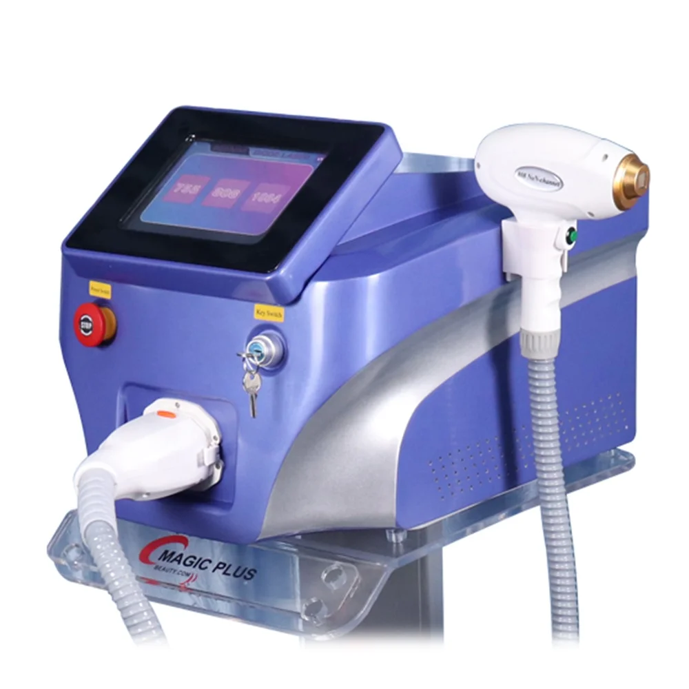 

Amazon hot selling 2021 hair removal machine 808nm mini diode laser, Purple/white/blue