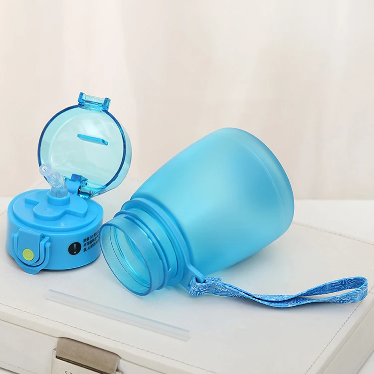 Kids Children Cartoon Animal School Drinking Water Straw Bottle