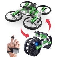 

2in1 gestures remote control hand induction aircraft gravity sensor folding convert watch controller ufo drone rc car motorcycle