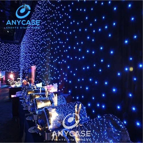 ACS lighting LED backdrop Star Cloth RGB display Led star light disco dance floors drop curtain