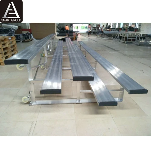 

3 row/ 4 row aluminum indoor / outdoor bleacher planks sports bleachers basketball court bleachers Aluminum bleachers