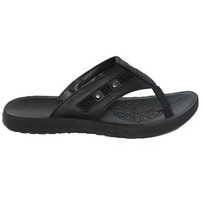 

New Comfortable Non-slip Beach Personalized Sport Thin Rubber Flip-flops, Black
