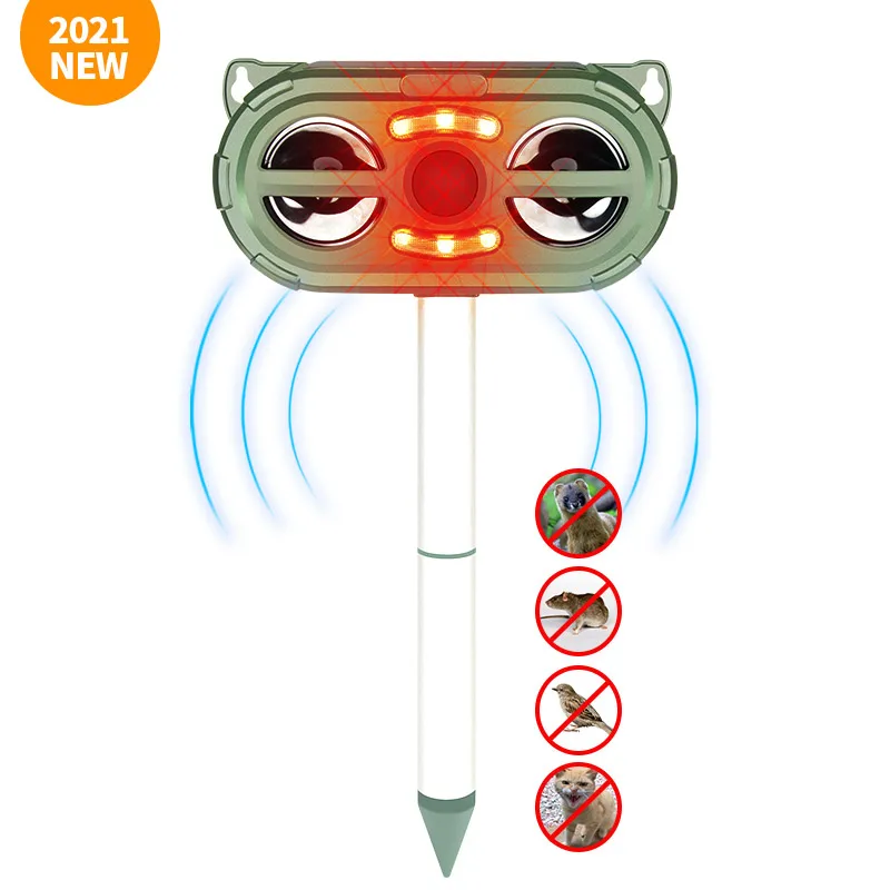 

NEW 2021 Product solar ultrasonic pest control repeller rabbit voles dog cat fox bird animal repeller device