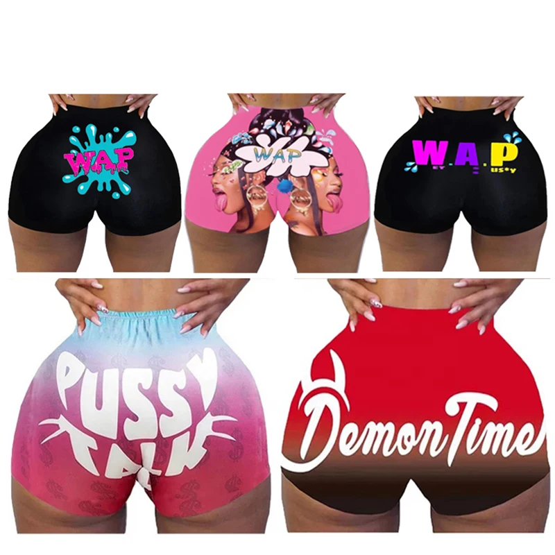 

2021 new design printing women sexy jogger summer shorts, As picture,can be customized