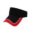 100% heavy brushed Cotton Twill Golf Cap Unisex Outdoor Sports Sun Visor Caps Hats with piping on brim