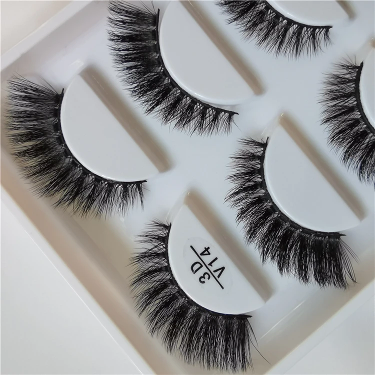 

Hot 5 pairs Mixed Style Pack False Eyelash 3D Soft Dramatic Long False Lashes Faux Mink Eyelashes