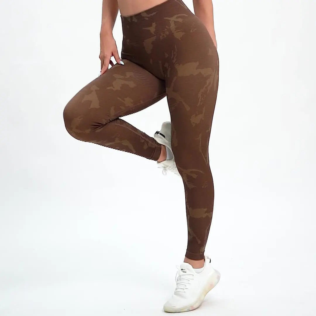 

Sell well camouflage gym fitness workout High waist Buttock lift seamless yoga legging