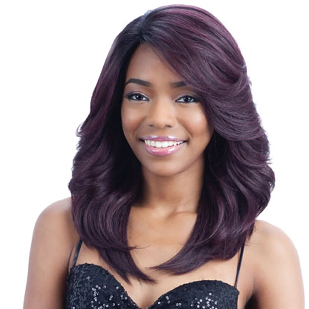 

Wholesale 18inchs Black women wavy synthetic hair wigs wig