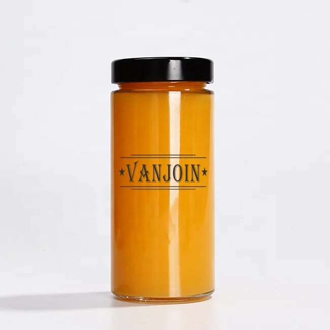 

380ml 500ml 720ml Cylinder beverage bottles and jars with metal lids for juice, Clear, also can be customized