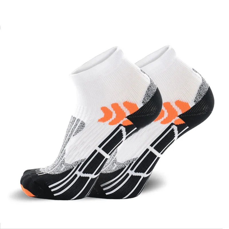 Custom Logo Sports Athletic Ankle Terry Cushioned Padded Running Socks Compression