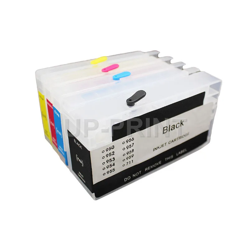 

4 Colors For HP 711 Empty Refillable Ink Cartridge With permanent Chip compatible For HP DesignJet T120 T520 Printer, C, k, m, y