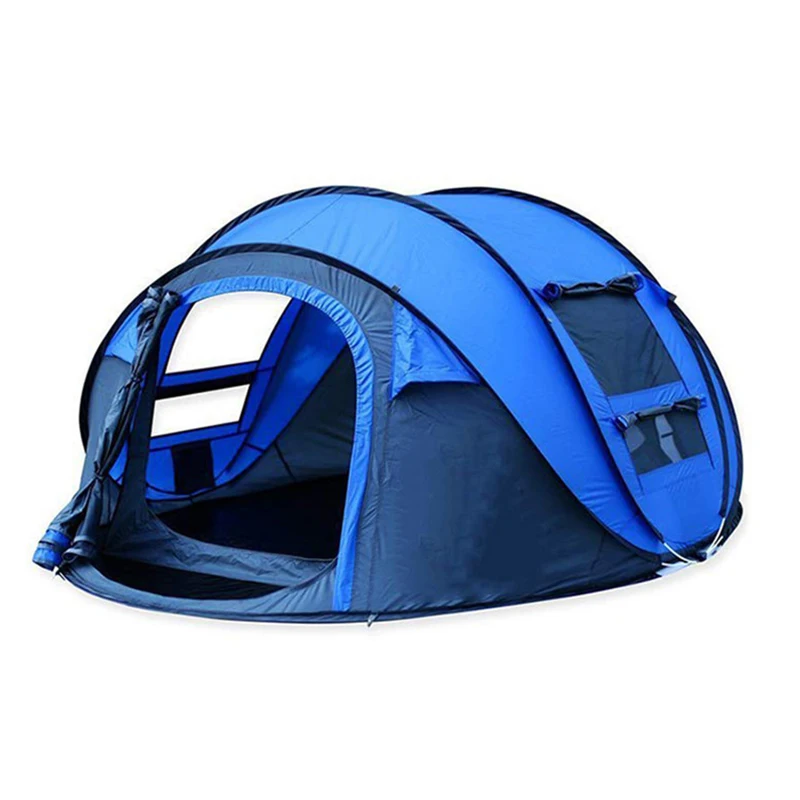 

field survival single-layer 3-4person waterproof camping tent outdoor, Green/blue/yellow