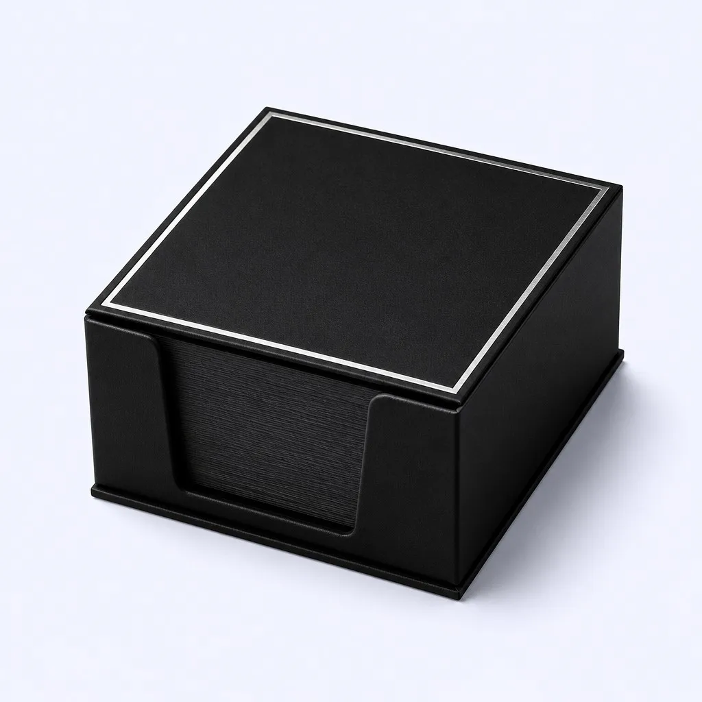 Monochrome Onyx Black Cube Dispenser Box