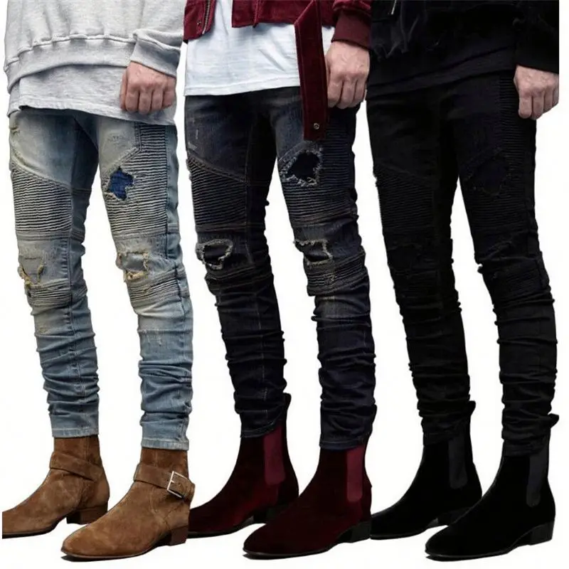 

2021 Designer Cool Men's Pants High Quality Jeans Hole Classic, Customized color