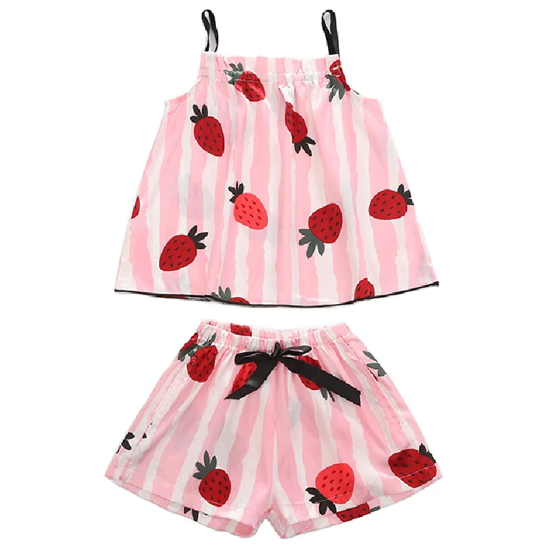 

Silk suit summer new girl pajamas ice silk sling air-conditioning suit