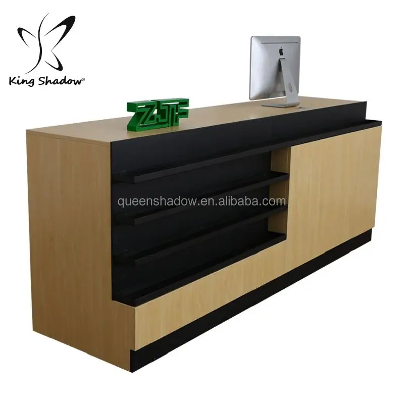 

Kingshadow beauty salon wooden furniture and equipment salon front reception desk, Optional