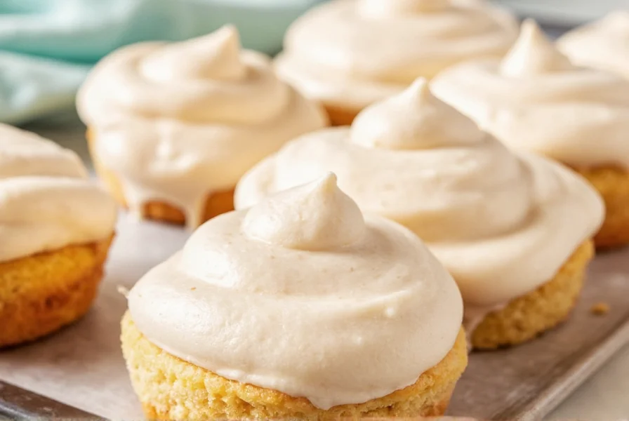 Step-by-step process of making homemade cinnamon roll frosting in a mixing bowl