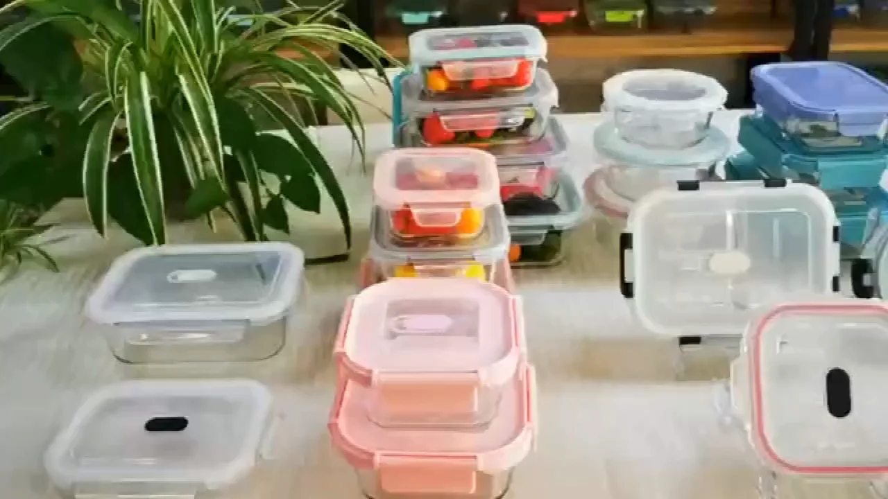 3 Compartment Microwave Oven Safe Glass Food Partitioned Heated Lunch