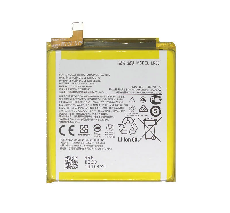 

High Quality Original Replacement Battery for Motorola Moto Edge (XT2063) LR50 4500mAh Cell Phone Battery with Fast Shipping